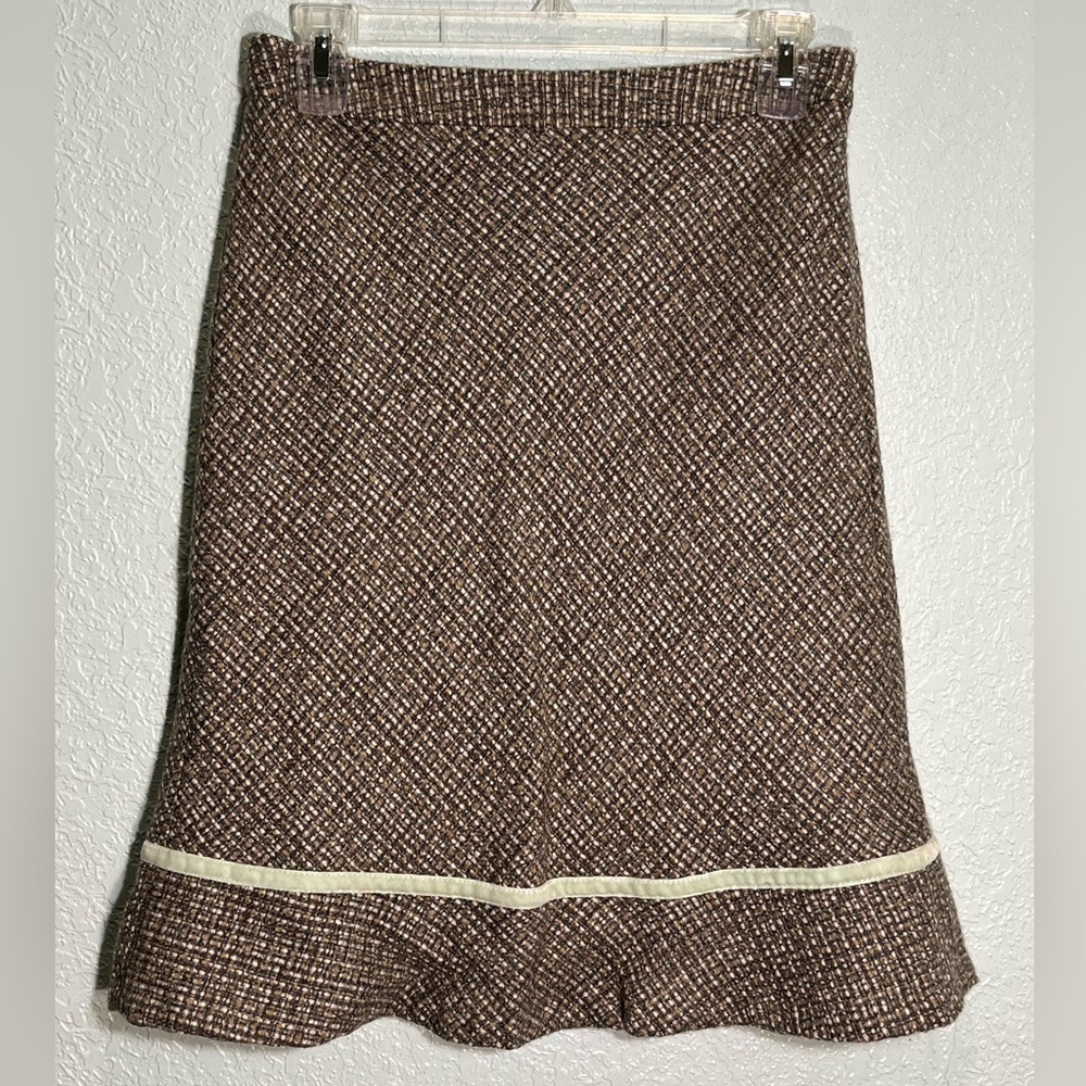 GAP Vintage Y2K Pastel Tweed & Mint Green Trumpet Skirt Size 1